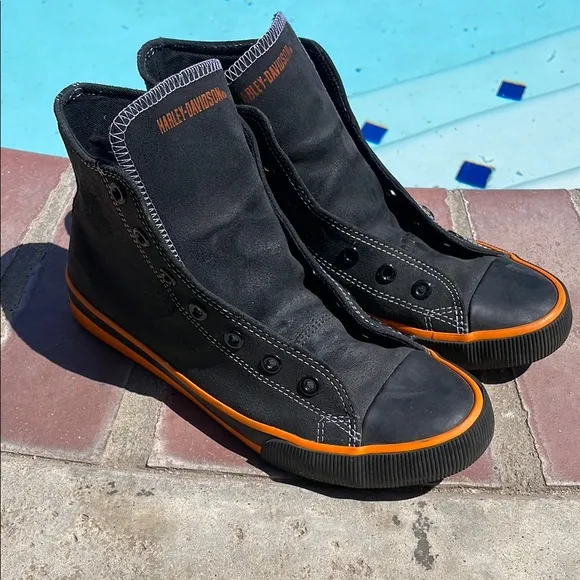 Harley-Davidson Black and Orange Urban Sneakers