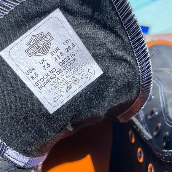 Harley-Davidson Black and Orange Urban Sneakers