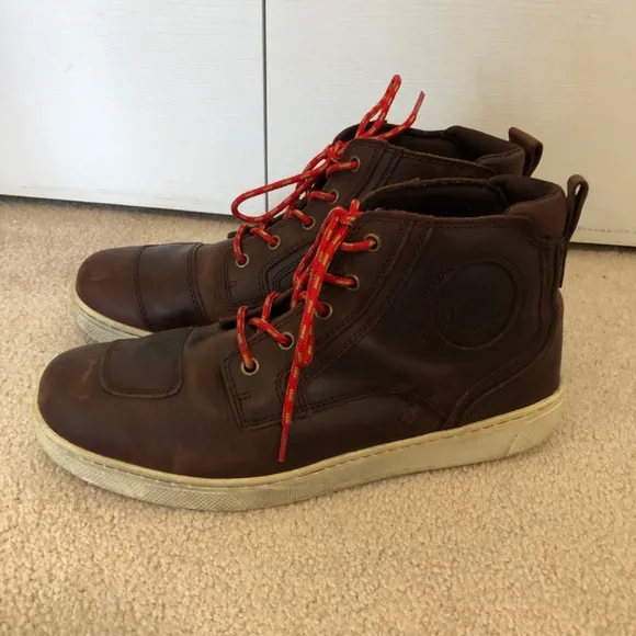 Harley Davidson Mens Bateman Ankle Pro Riding Shoe Brown Leather Boots Size 10.5
