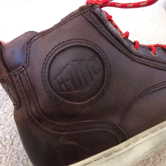 Harley Davidson Mens Bateman Ankle Pro Riding Shoe Brown Leather Boots Size 10.5