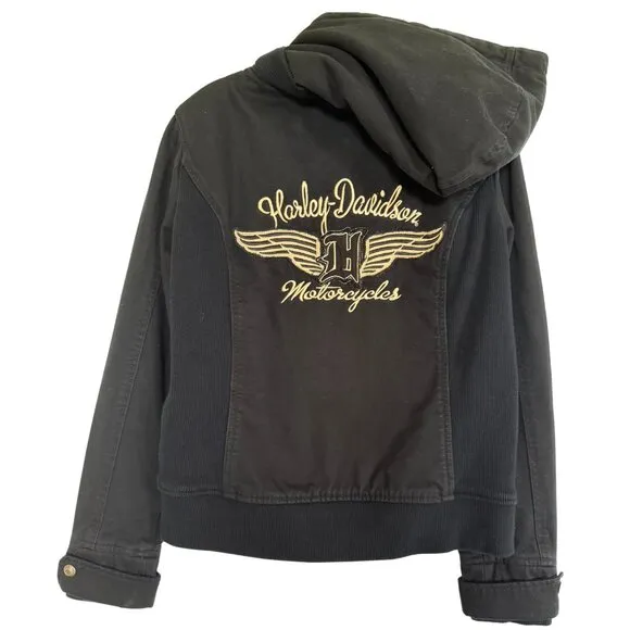 Harley-Davidson Women’s Black Jacket - Medium, Sherpa-Lined, Excellent Condition