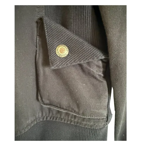 Harley-Davidson Women’s Black Jacket - Medium, Sherpa-Lined, Excellent Condition