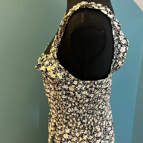 Heartloom Black and White Floral Grant Midi Dress Size Large