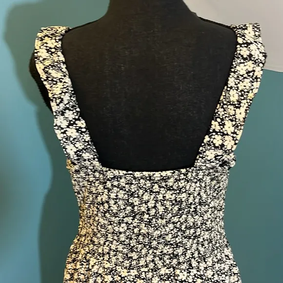 Heartloom Black and White Floral Grant Midi Dress Size Large
