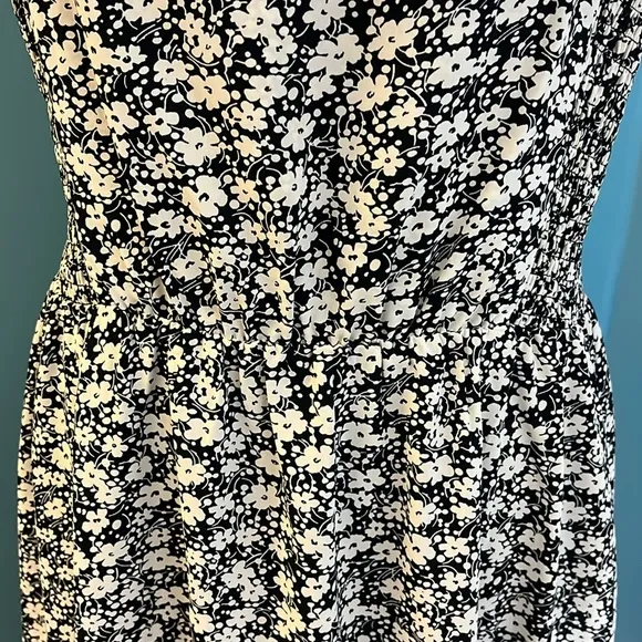 Heartloom Black and White Floral Grant Midi Dress Size Large