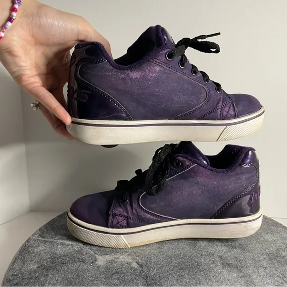 Heelys Purple High Top Sneakers With Heel Wheels