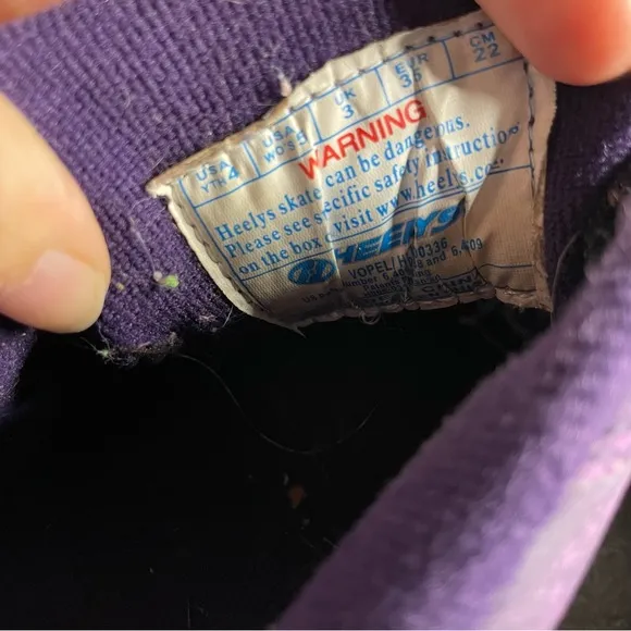 Heelys Purple High Top Sneakers With Heel Wheels