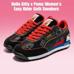 Hello Kitty X Puma Women's Easy Rider Goth Sneakers - Size 8
