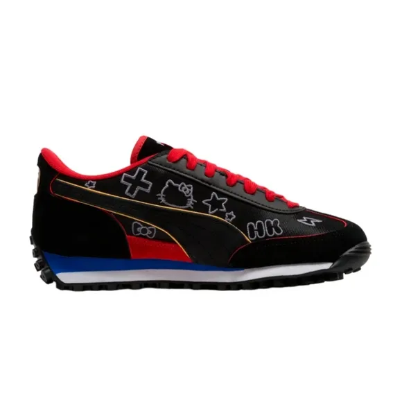 Hello Kitty X Puma Women's Easy Rider Goth Sneakers - Size 8