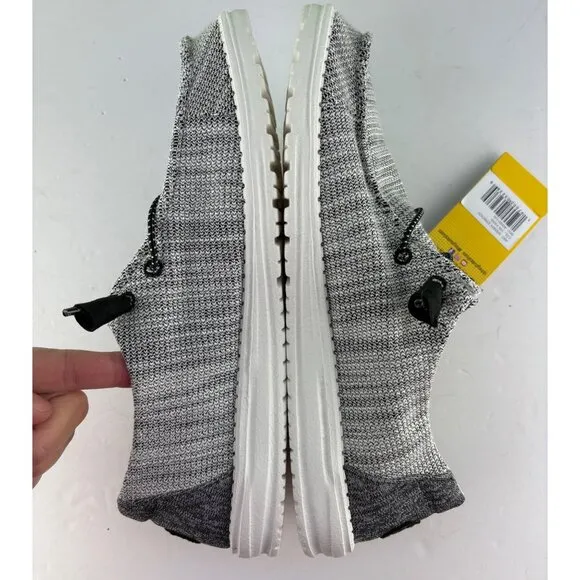 Hey Dude NEW Active Stretch Wendy Yin Yang Slip on Shoes in Gray Women's Size 10