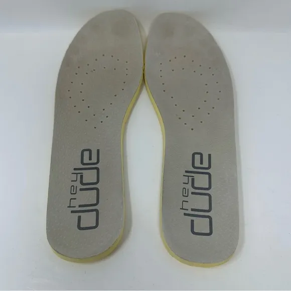 Hey Dude Wally Free Sox Metal H2O Airflow Shoes Loafers &amp; 2 Insoles Gray Size 13
