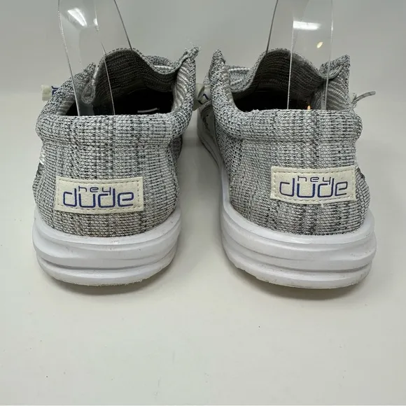 Hey Dude Wally Free Sox Metal H2O Airflow Shoes Loafers &amp; 2 Insoles Gray Size 13