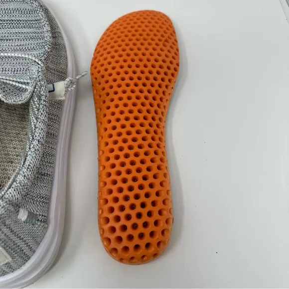 Hey Dude Wally Free Sox Metal H2O Airflow Shoes Loafers &amp; 2 Insoles Gray Size 13