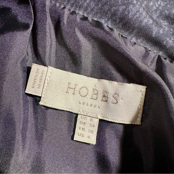 Hobbs London ‘Hermione’ Dress in Gray “Camellia” Painted Floral Print Size 4
