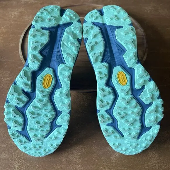 Hoka One One Speedgoat 6 Aqua Blue Trail Outdoor Shoe Sneakers Women's Size 8.5