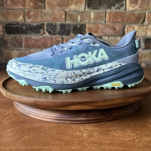 Hoka One One Speedgoat 6 Aqua Blue Trail Outdoor Shoe Sneakers Women's Size 8.5