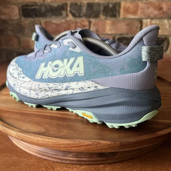 Hoka One One Speedgoat 6 Aqua Blue Trail Outdoor Shoe Sneakers Women's Size 8.5