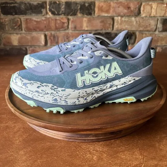 Hoka One One Speedgoat 6 Aqua Blue Trail Outdoor Shoe Sneakers Women's Size 8.5