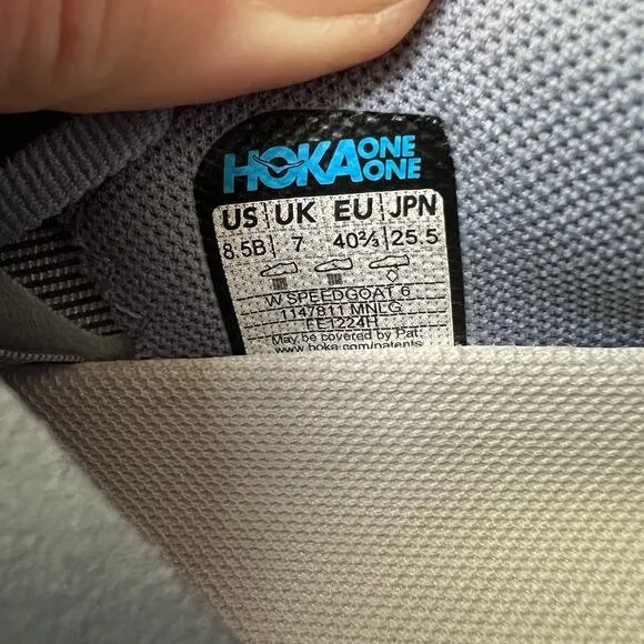 Hoka One One Speedgoat 6 Aqua Blue Trail Outdoor Shoe Sneakers Women's Size 8.5