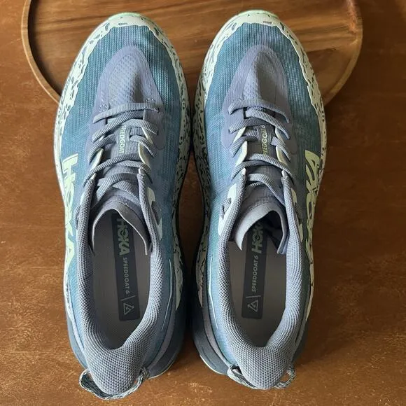 Hoka One One Speedgoat 6 Aqua Blue Trail Outdoor Shoe Sneakers Women's Size 8.5