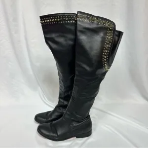 Host Pick  💫 Betsey Johnson Knee High Black Leather Boots in Size 8.5