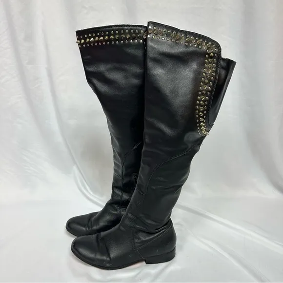 Host Pick  💫 Betsey Johnson Knee High Black Leather Boots in Size 8.5