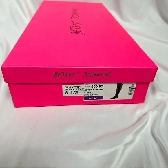 Host Pick  💫 Betsey Johnson Knee High Black Leather Boots in Size 8.5