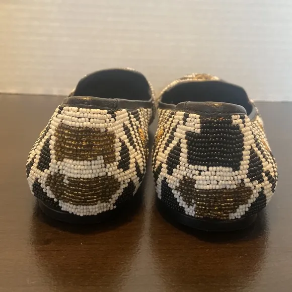House Of Harlow 1960 Zenith Beaded Skull Flats Size 7