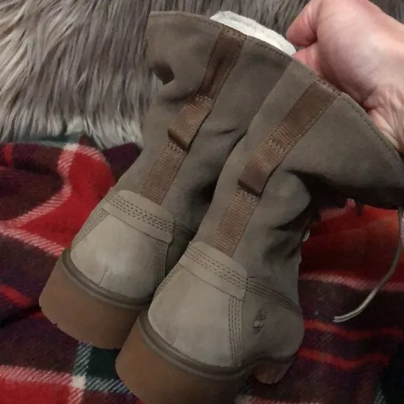 🎉HP🎉New In Box-Timberland”Jayne”Fleece/Fold/Down Nubuck Boots-Brown-7.5 Wmns
