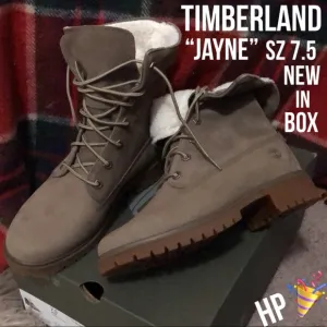 🎉HP🎉New In Box-Timberland”Jayne”Fleece/Fold/Down Nubuck Boots-Brown-7.5 Wmns