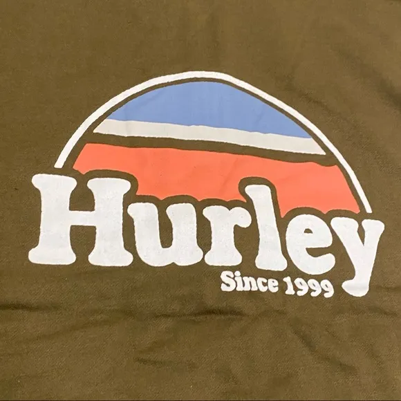 HURLEY Rise and Jam CVC Hoodie Sherpa Lined Full Zip Olive New Size XL