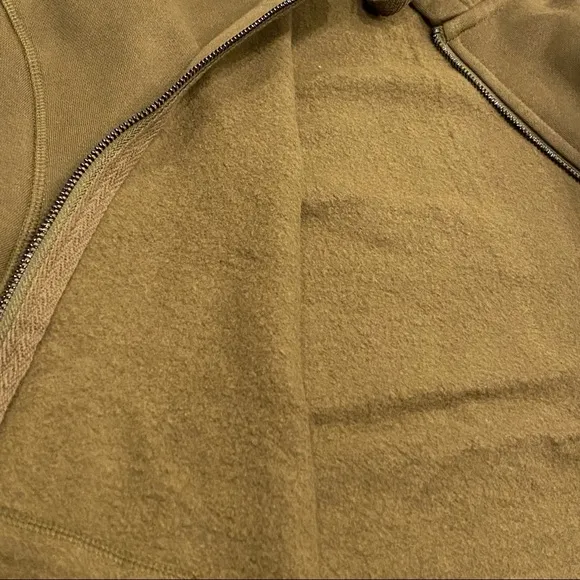 HURLEY Rise and Jam CVC Hoodie Sherpa Lined Full Zip Olive New Size XL