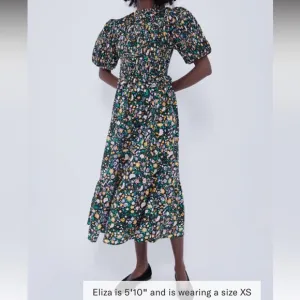 HYACINTH HOUSEBlack Multi Floral Smocked Samantha Midi Dress