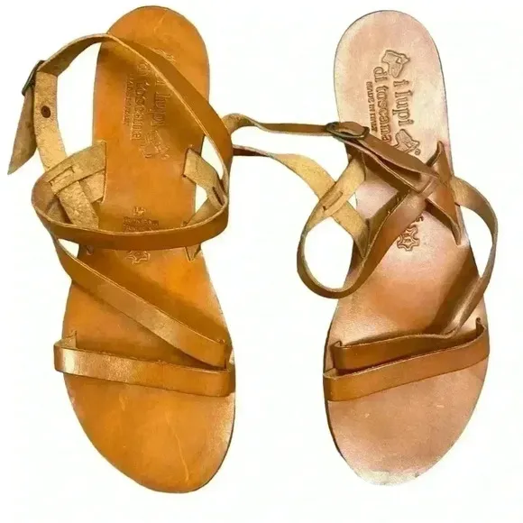 i lupi di toscana Made in Italy Leather Sandals Size 41