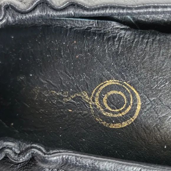 ICON black Japanese artisan leather ballet flats size 40