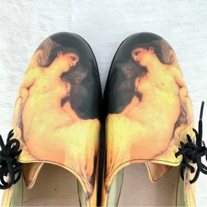 Icon Wearable Art Romance Nude Leather Flats Women Size 11Rare, 90’s style