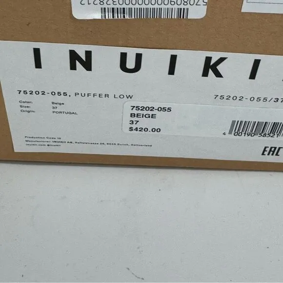 Inuikii Women’s Size 7 Sneaker Puffer Low ankle boots