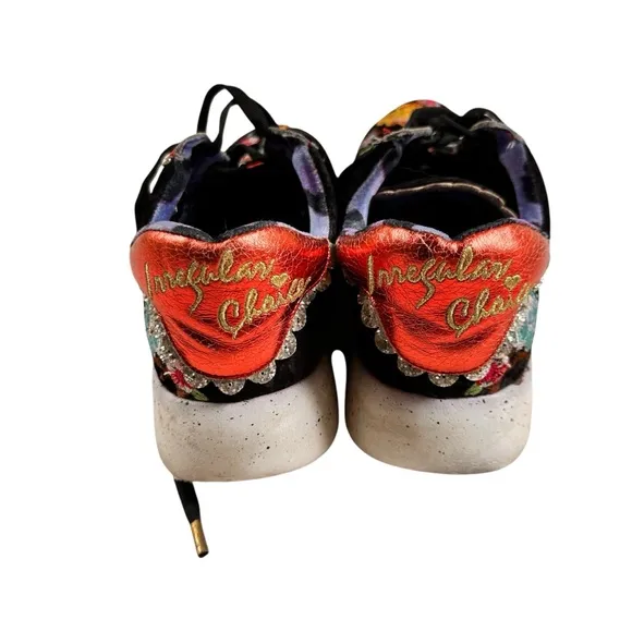 Irregular Choice Velvet Floral Sneakers – Size 8