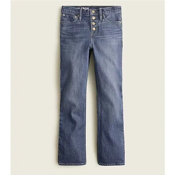 J. Crew 10&quot; demi-boot crop jean in Stone Street wash // 28