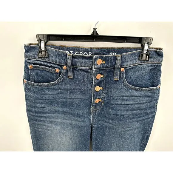 J. Crew 10&quot; demi-boot crop jean in Stone Street wash // 28