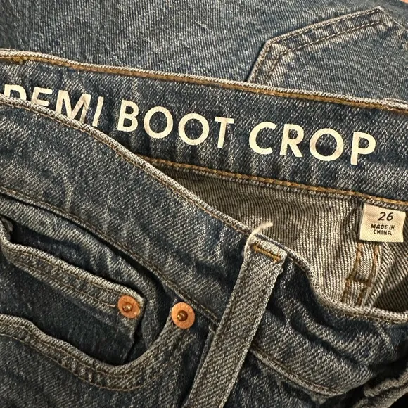 J. Crew 10&quot; Demi-Boot Crop Jean in Stone Street Wash