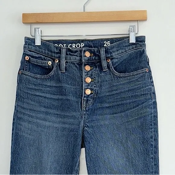 J. Crew 10&quot; Demi-Boot Crop Jean in Stone Street Wash