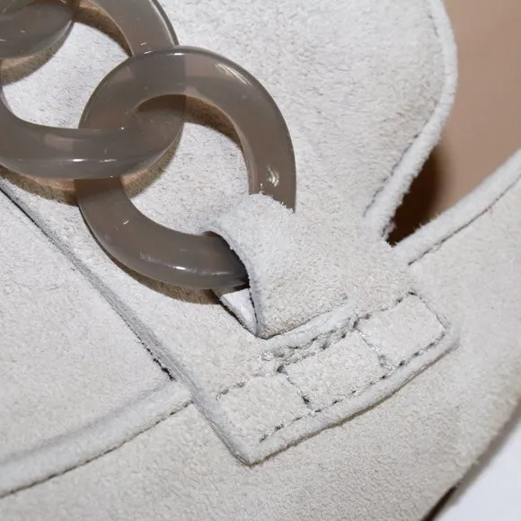 J. Crew Collection Made in Italy Ivory Suede Loafers