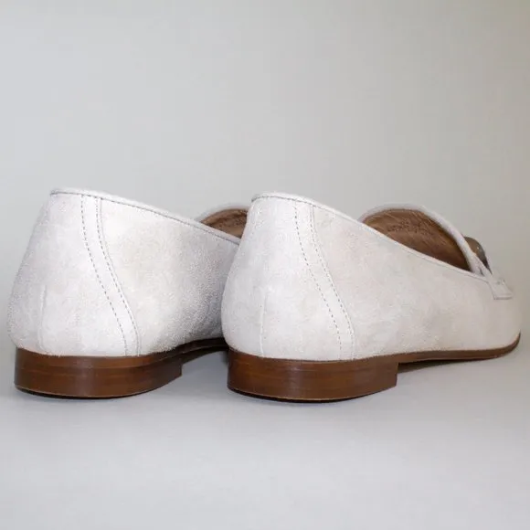 J. Crew Collection Made in Italy Ivory Suede Loafers