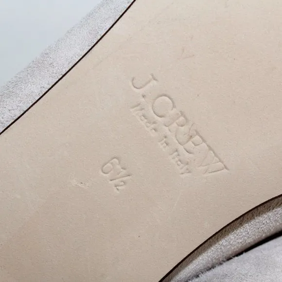 J. Crew Collection Made in Italy Ivory Suede Loafers