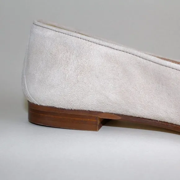 J. Crew Collection Made in Italy Ivory Suede Loafers