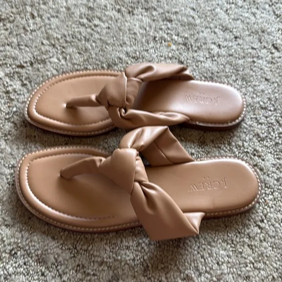 J. Crew Factory Knotted Thong Sandals