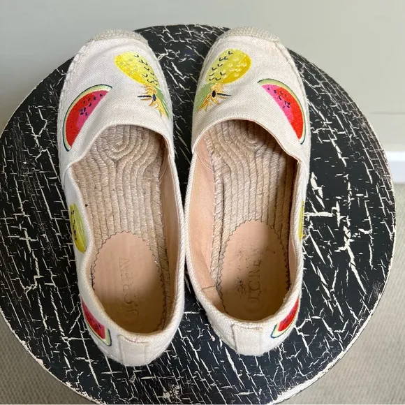 J. Crew Fruit Embroidered Espadrilles