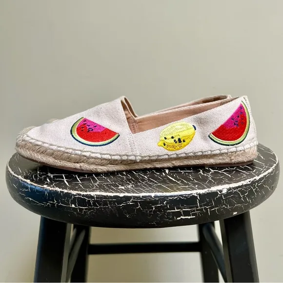 J. Crew Fruit Embroidered Espadrilles