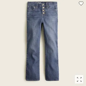 J. Crew NWT 10&quot; demi-boot crop jean in Stone Street wash. Button fly Item BF545